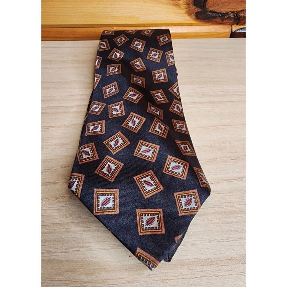 Indian Head Men's High Fashion Hand Made Black Brown Red Gray Tie One Size